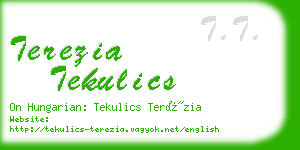 terezia tekulics business card